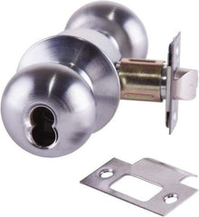 Arrow Lock - Entrance Lever Lockset - 2-3/4" Back Set, Steel, Brushed Chrome Finish - Americas Industrial Supply