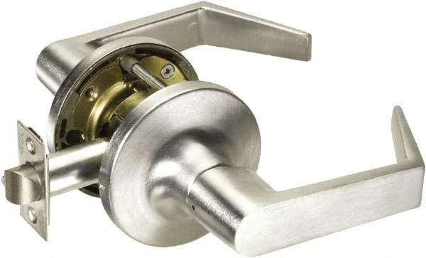 Yale - Privacy Lever Lockset - 2-3/4" Back Set, Steel, Brushed Chrome Finish - Americas Industrial Supply
