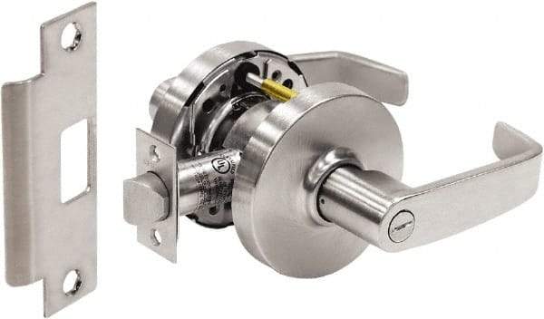 Sargent - Privacy Lever Lockset - 2-3/4" Back Set, Steel, Brushed Chrome Finish - Americas Industrial Supply