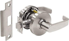 Sargent - Passage Lever Lockset - 2-3/4" Back Set, Steel, Brushed Chrome Finish - Americas Industrial Supply