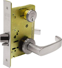 Sargent - Classroom Lever Lockset - 2-3/4" Back Set, Steel, Brushed Chrome Finish - Americas Industrial Supply