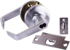Arrow Lock - Storeroom Lever Lockset - 2-3/4" Back Set, Steel, Brushed Chrome Finish - Americas Industrial Supply