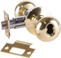 Arrow Lock - Entrance Lever Lockset - 2-3/4" Back Set, Steel, Bright Brass Finish - Americas Industrial Supply