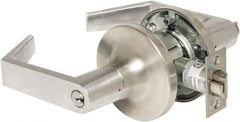Yale - Storeroom Lever Lockset - 2-3/4" Back Set, Steel, Brushed Chrome Finish - Americas Industrial Supply