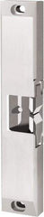Hes - 9" Long x 3/4" Wide, Satin Stainless Steel Finish, Electric Door Strike - 12/24 VDC, VAC/VDC Power, Zinc Alloy - Americas Industrial Supply