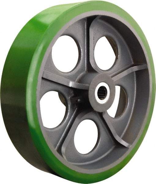 Hamilton - 20 Inch Diameter x 5 Inch Wide, Polyurethane on Cast Iron Caster Wheel - 9,000 Lb. Capacity, 5-1/4 Inch Hub Length, 1-1/2 Inch Axle Diameter, Straight Roller Bearing - Americas Industrial Supply