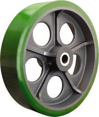 Hamilton - 20 Inch Diameter x 5 Inch Wide, Polyurethane on Cast Iron Caster Wheel - 9,000 Lb. Capacity, 5-1/4 Inch Hub Length, 1-1/2 Inch Axle Diameter, Straight Roller Bearing - Americas Industrial Supply