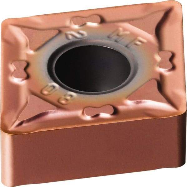 Sandvik Coromant - CNMG321 MF Grade 1125 Carbide Turning Insert - TiAlN/AlCr2O3 Finish, 80° Diamond, 3/8" Inscr Circle, 1/8" Thick, 1/64" Corner Radius - Americas Industrial Supply