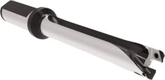 Allied Machine and Engineering - Series 17, 17 to 17.99mm Diam, 3/4" Diam Straight Shank with Flange, Straight Flute Spade Drill - 7.0827" Max Depth, 10-13/32" OAL, Long Length, Through Coolant - Americas Industrial Supply