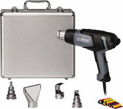 Steinel - 120 to 1,100°F Heat Setting, 4 to 13 CFM Air Flow, Heat Gun Kit - 120 Volts, 13.2 Amps, 1,500 Watts, 6' Cord Length - Americas Industrial Supply