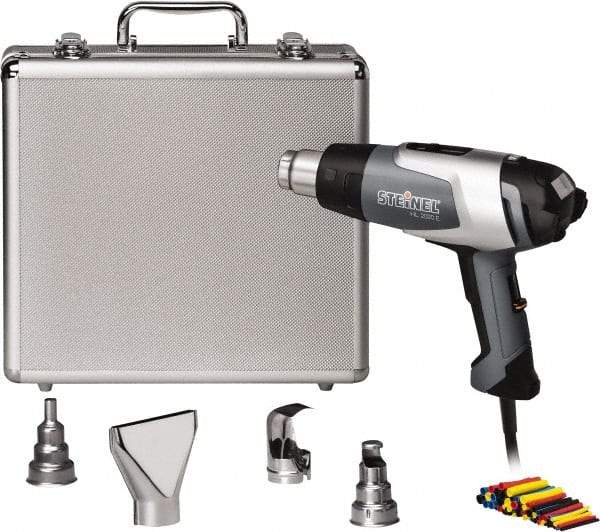 Steinel - 120 to 1,150°F Heat Setting, 4 to 13 CFM Air Flow, Heat Gun Kit - 120 Volts, 13.3 Amps, 1,600 Watts, 6' Cord Length - Americas Industrial Supply