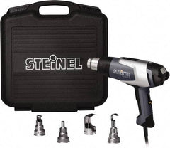 Steinel - 120 to 1,200°F Heat Setting, 4 to 13 CFM Air Flow, Heat Gun Kit - 120 Volts, 13.5 Amps, 1,600 Watts, 6' Cord Length - Americas Industrial Supply