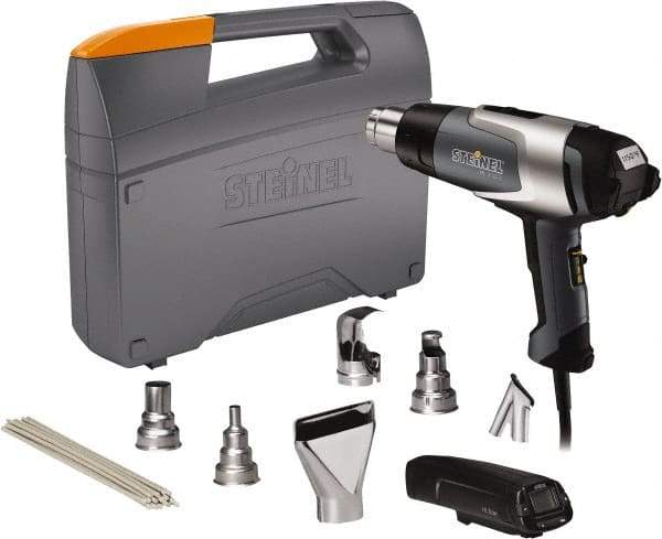 Steinel - 120 to 1,150°F Heat Setting, 4 to 13 CFM Air Flow, Heat Gun Kit - 120 Volts, 13.3 Amps, 1,600 Watts, 6' Cord Length - Americas Industrial Supply