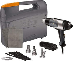 Steinel - 120 to 1,200°F Heat Setting, 4 to 13 CFM Air Flow, Heat Gun Kit - 120 Volts, 13.5 Amps, 1,600 Watts, 6' Cord Length - Americas Industrial Supply