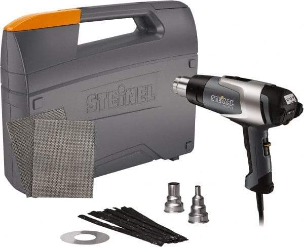 Steinel - 120 to 1,200°F Heat Setting, 4 to 13 CFM Air Flow, Heat Gun Kit - 120 Volts, 13.5 Amps, 1,600 Watts, 6' Cord Length - Americas Industrial Supply