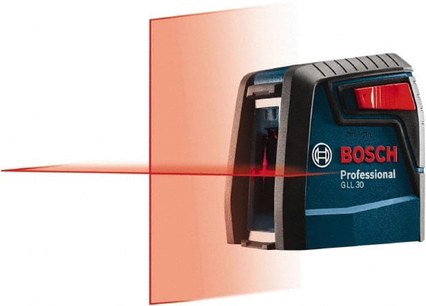 Bosch - 2 Beam 30' Max Range Self Leveling Cross Line Laser - Americas Industrial Supply