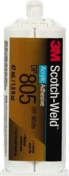 3M - 48.5 mL Cartridge Two Part Acrylic Adhesive - 3 to 4 min Working Time - Americas Industrial Supply