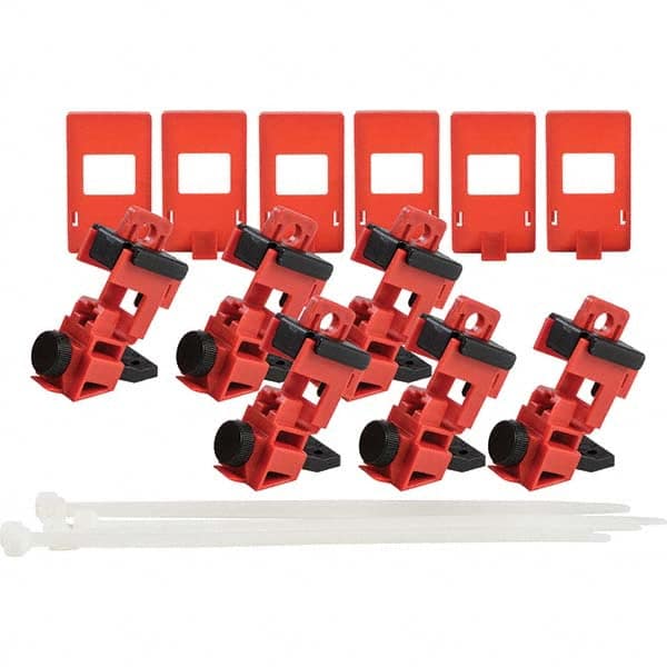 Brady - Pack of 6 Single-Pole Circuit Breaker Lockouts - Americas Industrial Supply