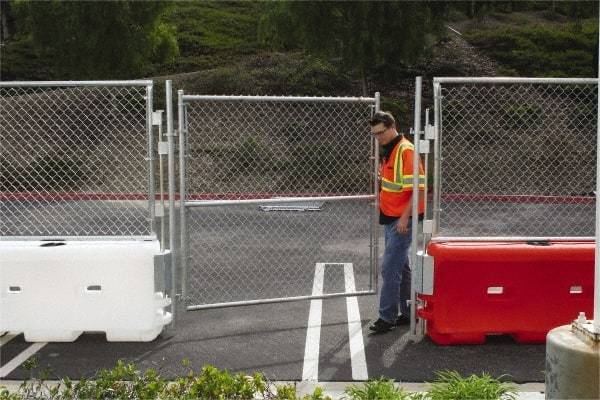 VizCon - 72" High x 6' Long x 72" Wide Barrier Gate Panel - Galvanized Finish, Silver, Use with 45032-O, 45032-W - Americas Industrial Supply