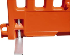 VizCon - 72" High x 6' Long x 38" Wide Barrier Leg Kit - Bright Finish, Silver, Use with 57000 - Americas Industrial Supply