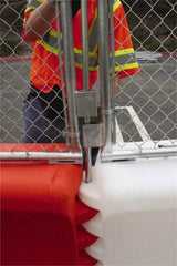 VizCon - 72" High x 6' Long x 1-1/2" Wide Barrier Connector Pin - Galvanized Finish, Silver, Use with 45032-O, 45032-W - Americas Industrial Supply