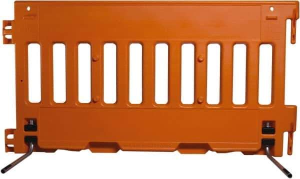 VizCon - 38" High x 6' Max Width Barrier - Polyethylene, Orange - Americas Industrial Supply