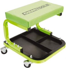 OEM Tools - 330 Lb Capacity, 4 Wheel Creeper Seat with Tray - Steel, 14-1/4" High x 14" Wide - Americas Industrial Supply