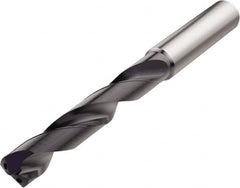 Seco - 19mm 140° Solid Carbide Jobber Drill - TiAlN Finish, Right Hand Cut, Spiral Flute, Straight Shank, 153mm OAL, Cone Relief Point - Americas Industrial Supply