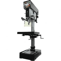 Jet - 10-7/16" Swing, Variable Speed Pulley Drill & Tap Press - Variable Speed, 2 hp, Three Phase - Americas Industrial Supply