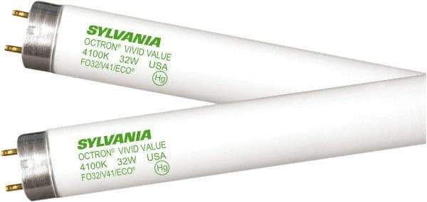 SYLVANIA - 32 Watt Fluorescent Tubular Medium Bi-Pin Lamp - 5,000°K Color Temp, 2,500 Lumens, T8, 22,000 hr Avg Life - Americas Industrial Supply