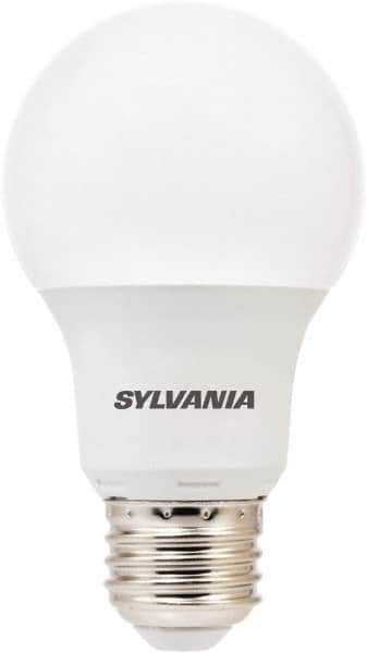 SYLVANIA - 8 Watt LED Residential/Office Medium Screw Lamp - 5,000°K Color Temp, 800 Lumens, Shatter Resistant, A19, 11,000 hr Avg Life - Americas Industrial Supply