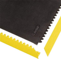 Notrax - 3' Long x 2" Wide x 1/2" Thick, Anti-Fatigue Modular Matting Tiles - Male, 4 Interlocking Sides, Yellow, For Dry Areas, Series 041 - Americas Industrial Supply