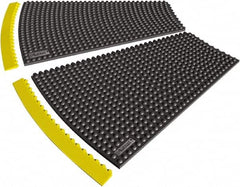 Notrax - 3' Long x 28" Wide x 5/8" Thick, Anti-Fatigue Modular Matting Tiles - 4 Interlocking Sides, Black, For Dry Areas, Series 444 - Americas Industrial Supply