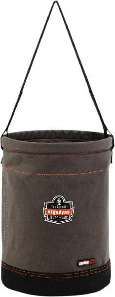 Ergodyne - 1 Pocket Gray Canvas Tool Bucket - 12-1/2" Wide x 12-1/2" Deep x 17" High - Americas Industrial Supply