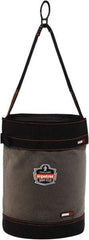 Ergodyne - 1 Pocket Gray & Black Canvas Tool Bucket - 12-1/2" Wide x 12-1/2" Deep x 17" High - Americas Industrial Supply