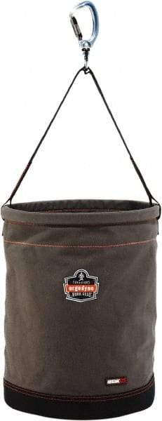 Ergodyne - 1 Pocket Gray Canvas Tool Bucket - 16" Wide x 16" Deep x 20" High - Americas Industrial Supply