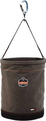 Ergodyne - 1 Pocket Gray Canvas Tool Bucket - 16" Wide x 16" Deep x 20" High - Americas Industrial Supply