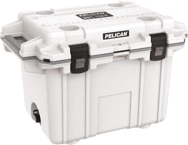 Pelican Products, Inc. - 50 Qt Cooler - Polypropylene, White/Gray - Americas Industrial Supply