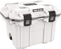 Pelican Products, Inc. - 30 Qt Cooler - Polypropylene, White/Gray - Americas Industrial Supply