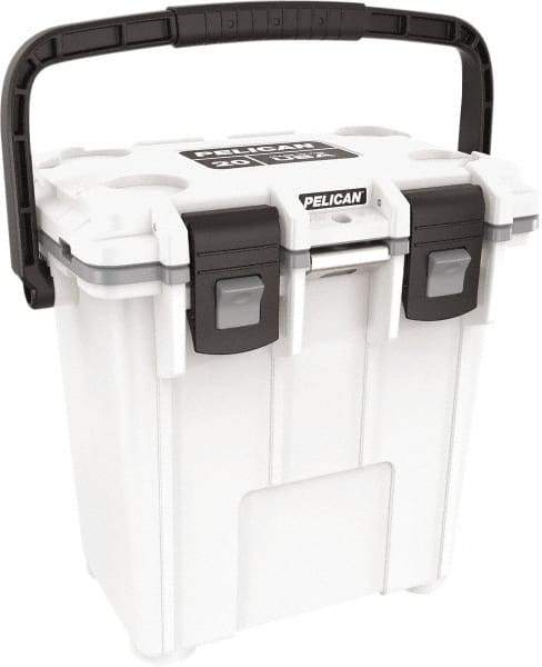 Pelican Products, Inc. - 20 Qt Cooler - Polypropylene, White/Gray - Americas Industrial Supply