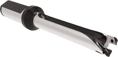 Allied Machine and Engineering - Series 14, 14 to 14.99mm Diam, 3/4" Diam Straight Shank with Flange, Straight Flute Spade Drill - 4-9/64" Max Depth, 5.207" Body Length, 7-11/32" OAL, Standard Length, Through Coolant - Americas Industrial Supply