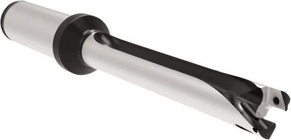 Allied Machine and Engineering - Series 14, 14 to 14.99mm Diam, 20mm Diam Straight Shank with Flange, Straight Flute Spade Drill - 149.9mm Max Depth, 229.8mm OAL, Long Length, Through Coolant - Americas Industrial Supply