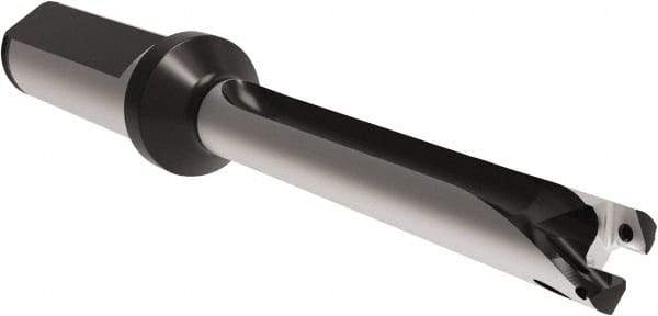 Allied Machine and Engineering - Series 13, 13 to 13.99mm Diam, 3/4" Diam Straight Shank with Flange, Straight Flute Spade Drill - 3-55/64" Max Depth, 4.921" Body Length, 7" OAL, Standard Length, Through Coolant - Americas Industrial Supply