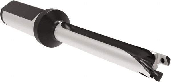 Allied Machine and Engineering - Series 12, 12 to 12.99mm Diam, 20mm Diam Straight Shank with Flange, Straight Flute Spade Drill - 129.9mm Max Depth, 209.7mm OAL, Long Length, Through Coolant - Americas Industrial Supply