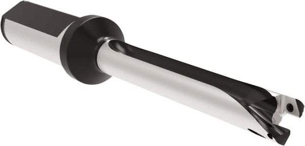 Allied Machine and Engineering - Series 12, 12 to 12.99mm Diam, 3/4" Diam Straight Shank with Flange, Straight Flute Spade Drill - 5.1142" Max Depth, 6.199" Body Length, 8-5/16" OAL, Long Length, Through Coolant - Americas Industrial Supply