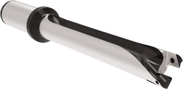 Allied Machine and Engineering - Series 22, 22 to 23.99mm Diam, 1" Diam Straight Shank with Flange, Straight Flute Spade Drill - 6-39/64" Max Depth, 10-5/16" OAL, Standard Length, Through Coolant - Americas Industrial Supply