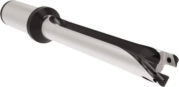 Allied Machine and Engineering - Series 20, 20 to 21.99mm Diam, 25mm Diam Straight Shank with Flange, Straight Flute Spade Drill - 153.9mm Max Depth, 246.9mm OAL, Standard Length, Through Coolant - Americas Industrial Supply