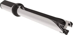 Allied Machine and Engineering - Series 16, 16 to 16.99mm Diam, 20mm Diam Straight Shank with Flange, Straight Flute Spade Drill - 169.9mm Max Depth, 253.1mm OAL, Long Length, Through Coolant - Americas Industrial Supply
