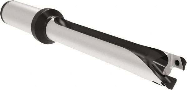 Allied Machine and Engineering - Series 16, 16 to 16.99mm Diam, 20mm Diam Straight Shank with Flange, Straight Flute Spade Drill - 118.9mm Max Depth, 202.1mm OAL, Standard Length, Through Coolant - Americas Industrial Supply