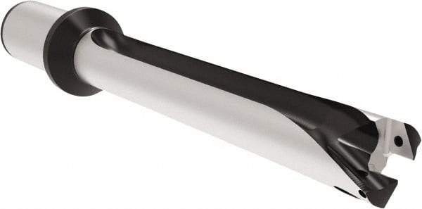 Allied Machine and Engineering - Series 32, 32 to 35mm Diam, 1-1/2" Diam Straight Shank with Flange, Straight Flute Spade Drill - 13-25/32" Max Depth, 15.758" Body Length, 18-11/16" OAL, Long Length, Through Coolant - Americas Industrial Supply